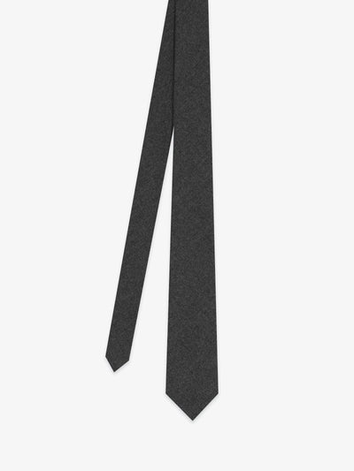 Cravate unie flanelle anthracite - IZAC