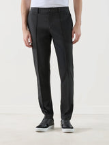 Black technical fabric city trousers