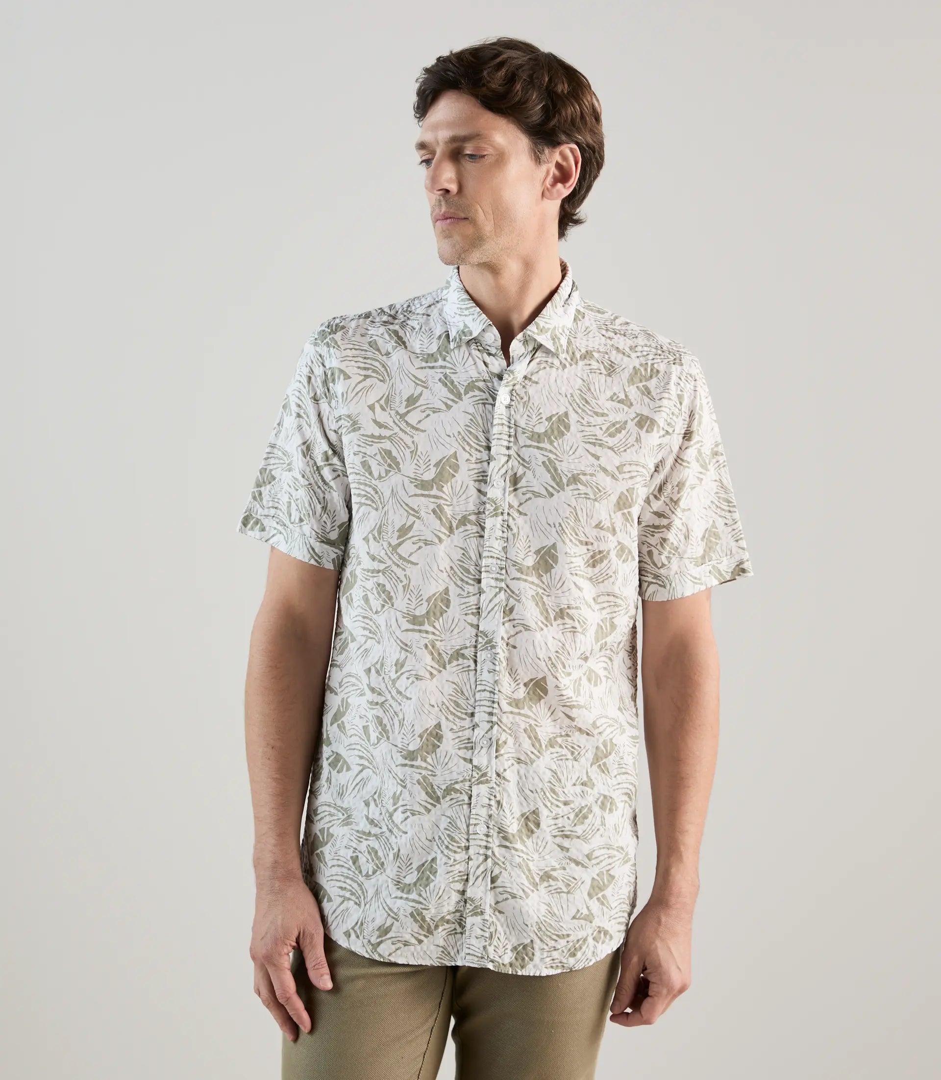 Chemise fantaisie kaki - IZAC