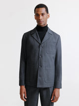 Grey flannel city jacket