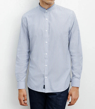 Chemise casual col mao ciel - IZAC
