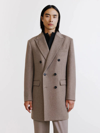 Manteau croisé taupe - IZAC