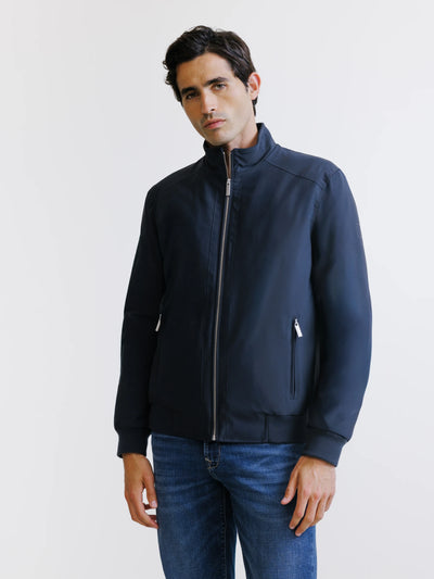 Blouson col montant marine - IZAC