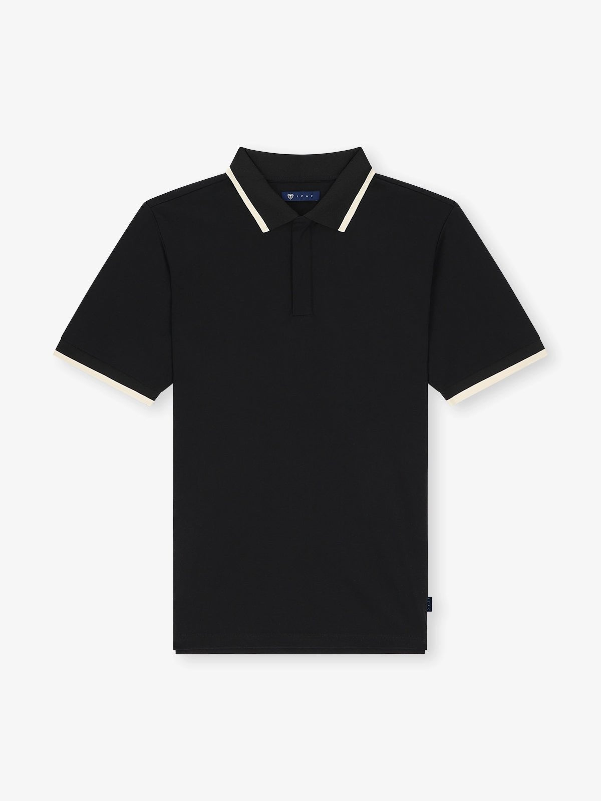 Polo en jersey noir - IZAC