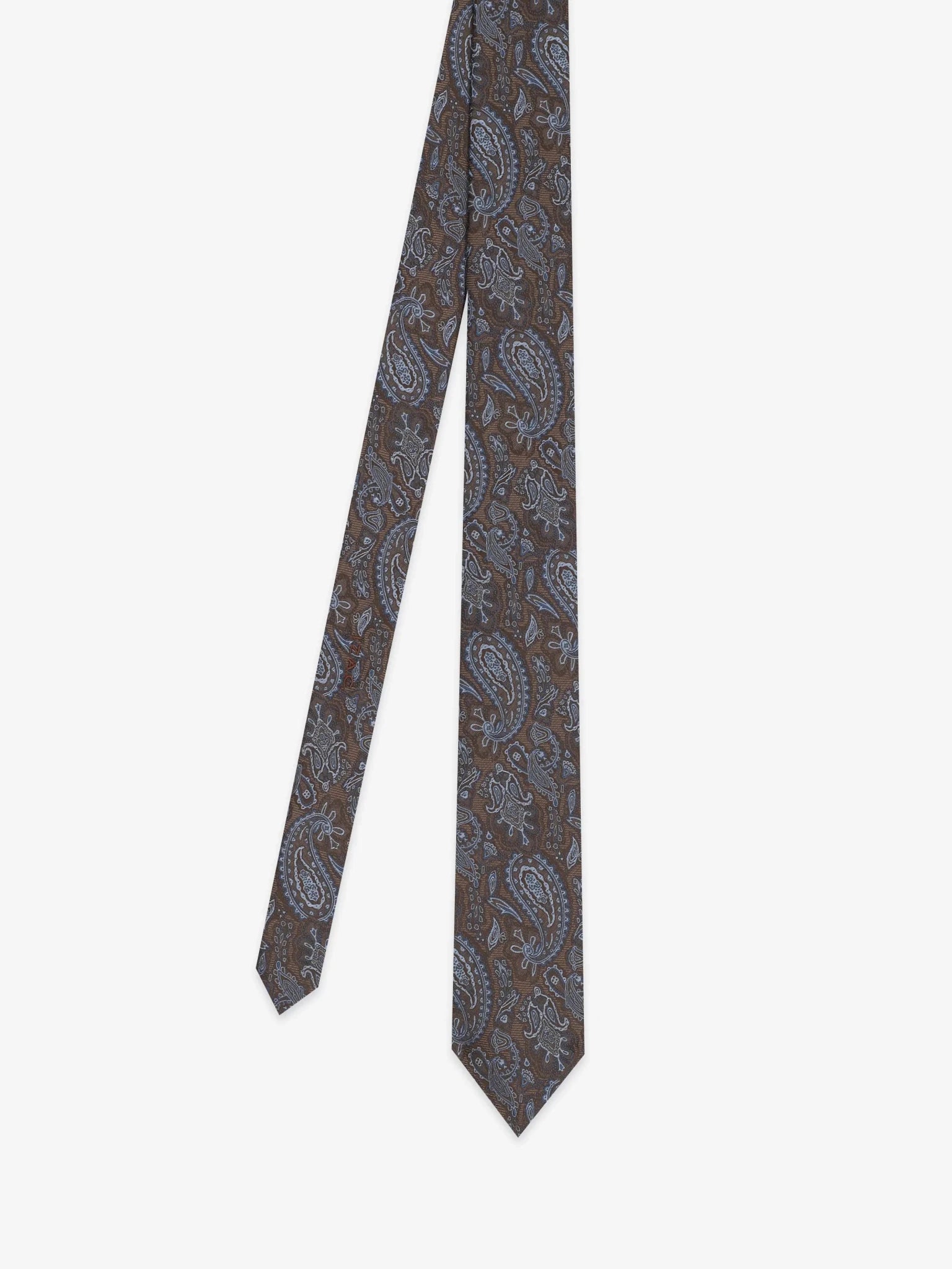 Cravate fantaisie marron - IZAC