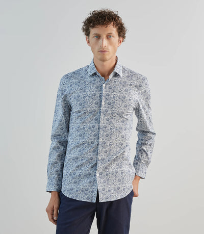 Chemise ville fantaisie blanche - IZAC