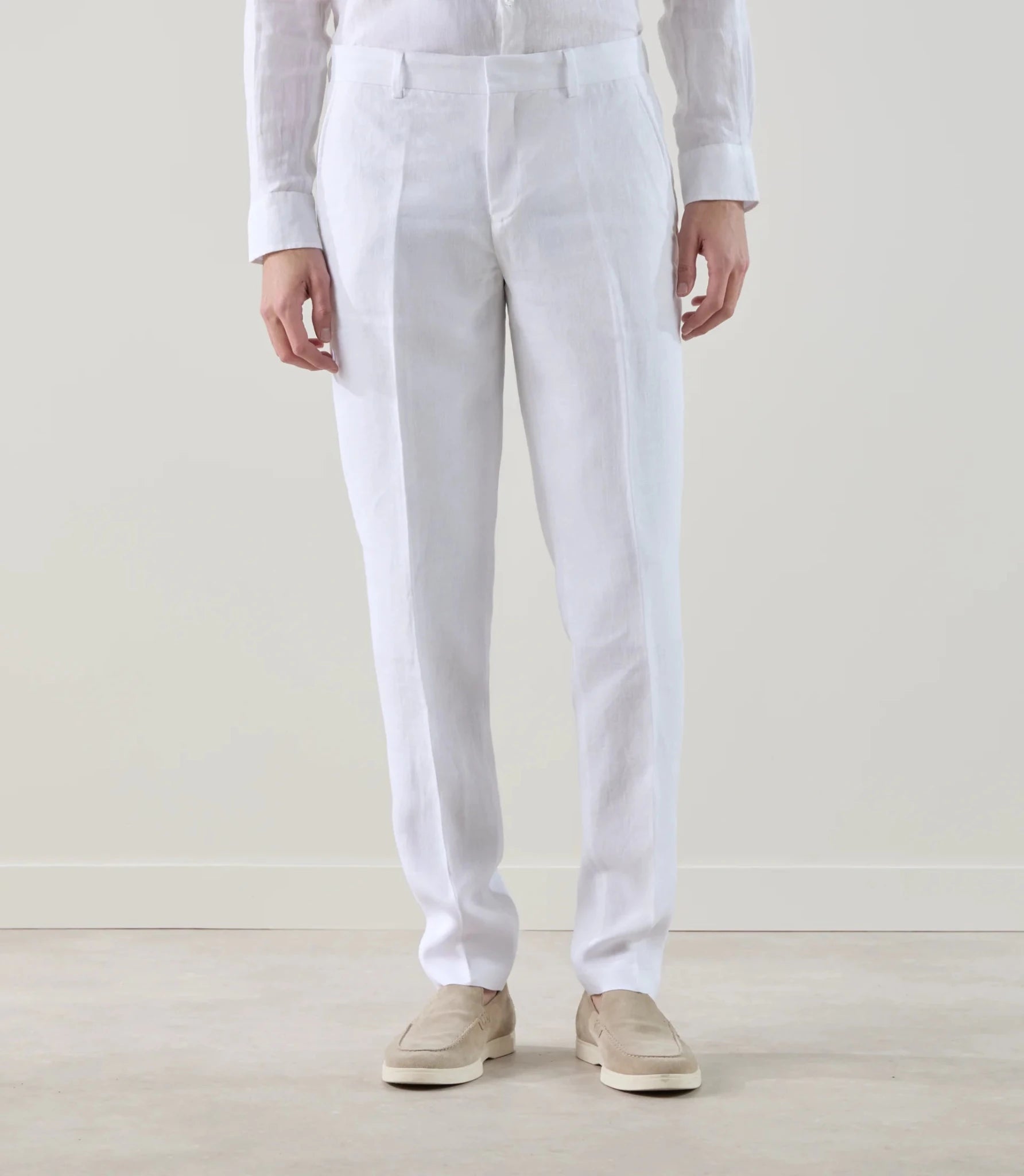 Pantalon ville 100% lin blanc - IZAC