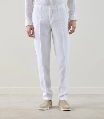 Pantalon ville 100% lin blanc - IZAC
