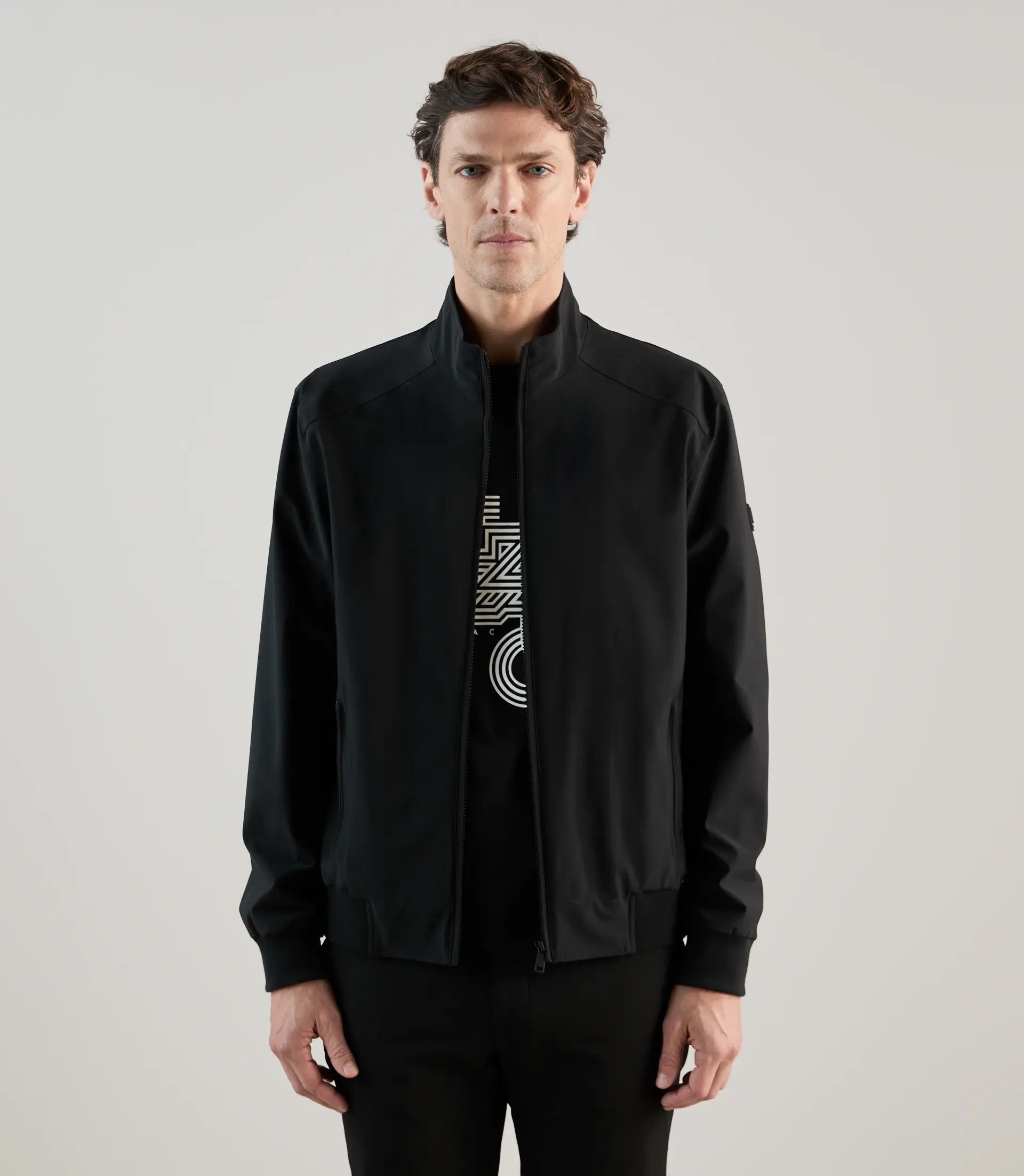 Blouson col montant noir - IZAC