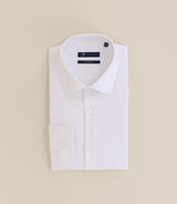 Chemise infroissable col italien blanche - IZAC