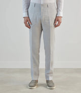 Pantalon ville 100% lin gris - IZAC