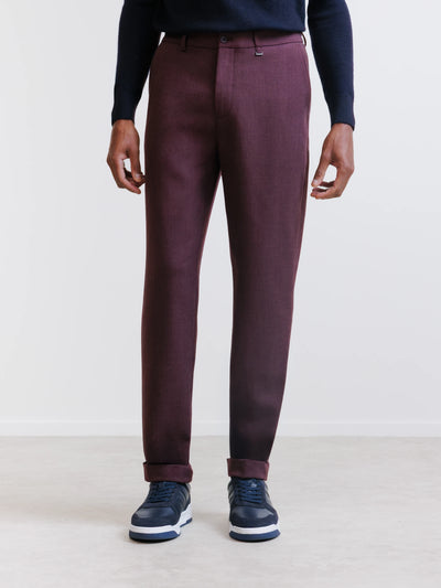 Pantalon armuré bordeaux - IZAC