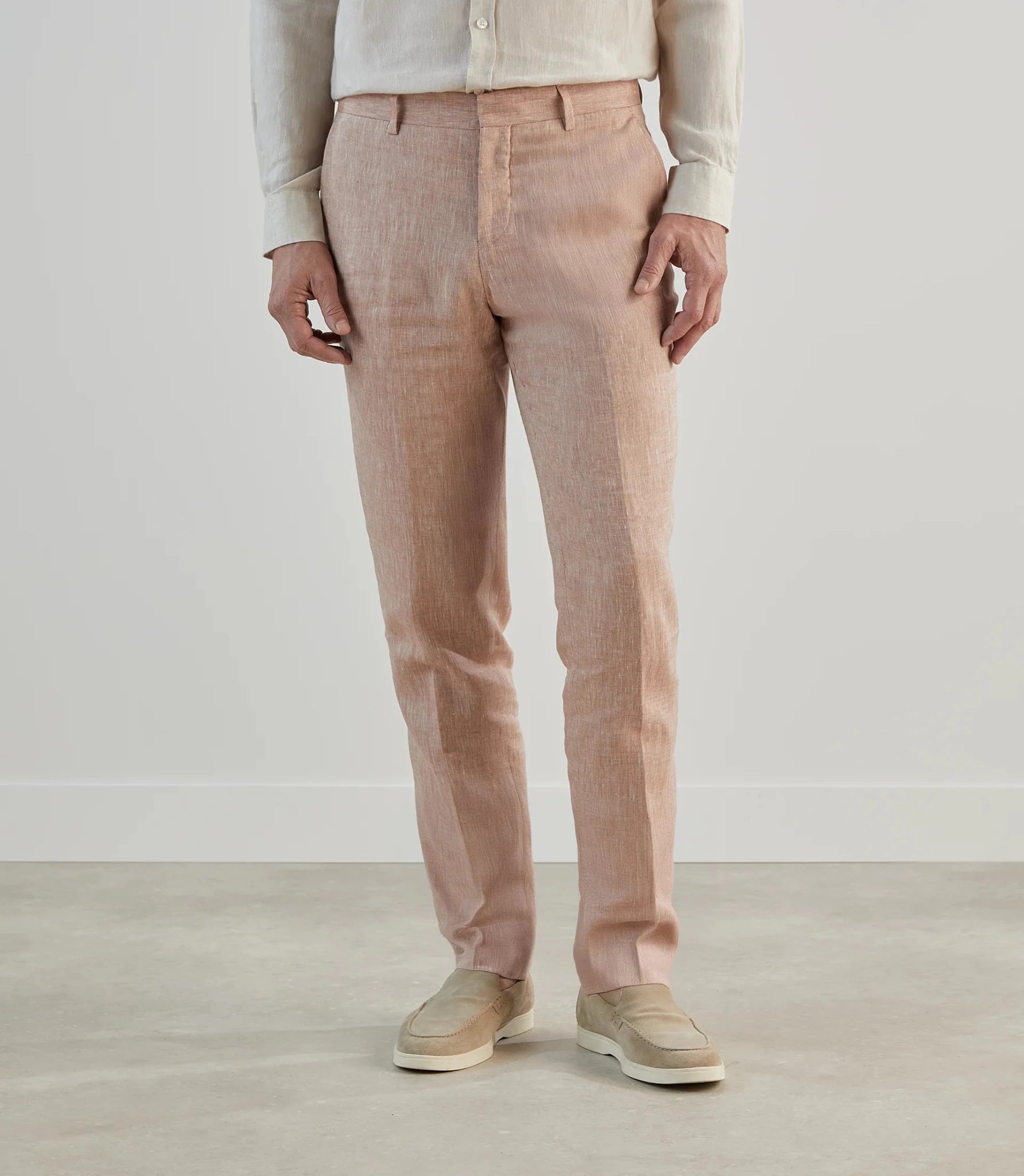 Pantalon ville 100% lin orange - IZAC