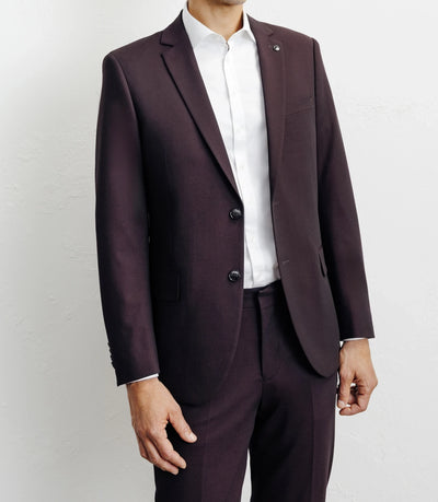Costume 2 boutons bordeaux - IZAC