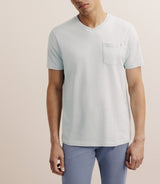 T-shirt col V avec poche vert - IZAC