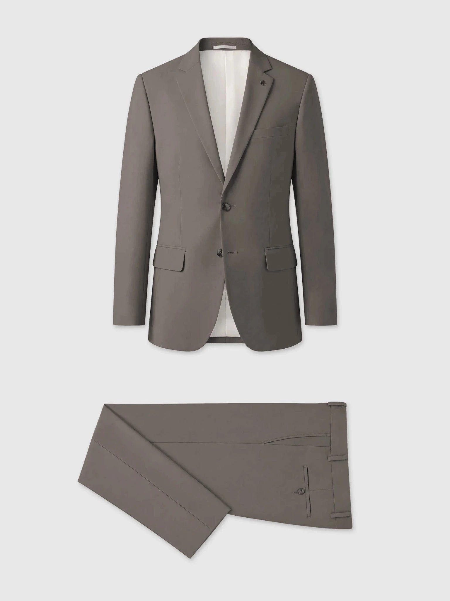 Costume 2 boutons taupe - IZAC