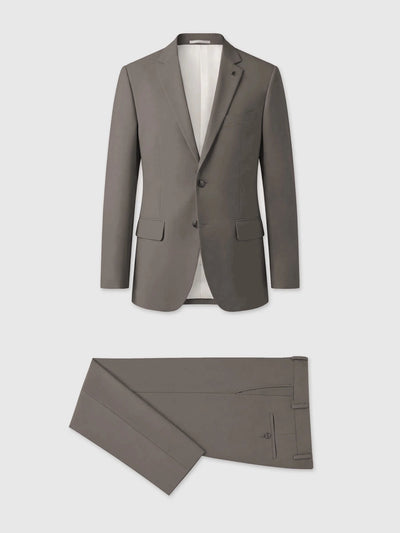 Costume 2 boutons taupe - IZAC