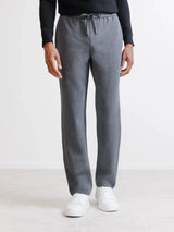 Pantalon à taille élastiquée anthracite
