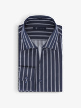 Chemise ville rayée marine - IZAC