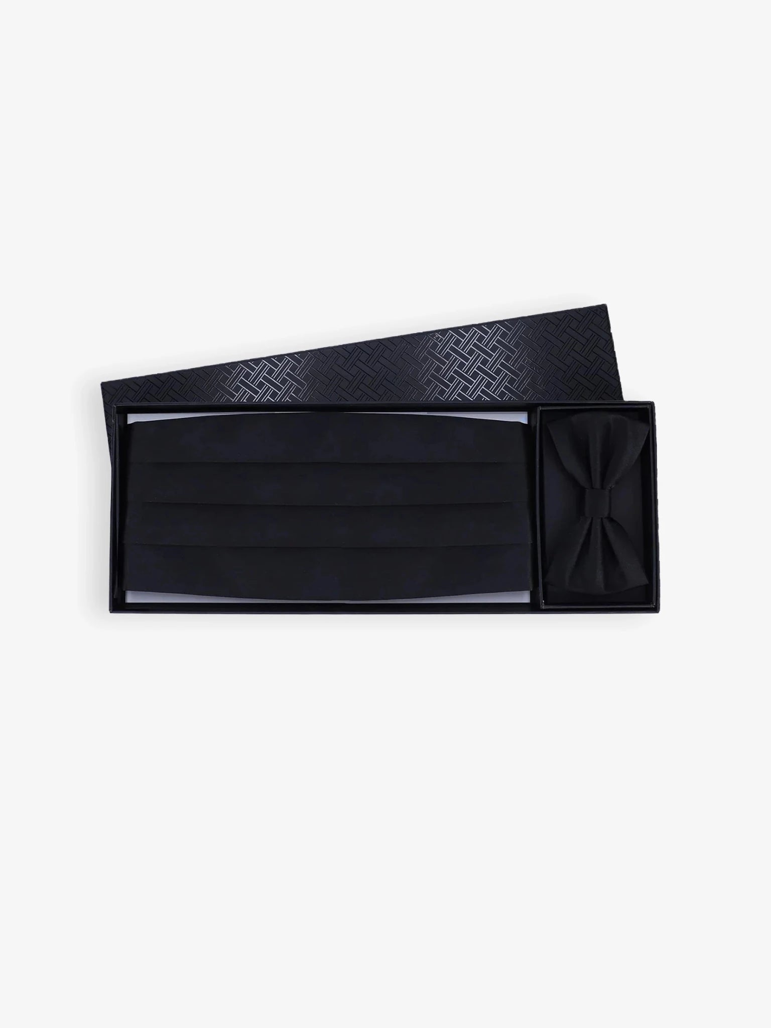 Coffret ceinture smocking et noeud papillon noir - IZAC