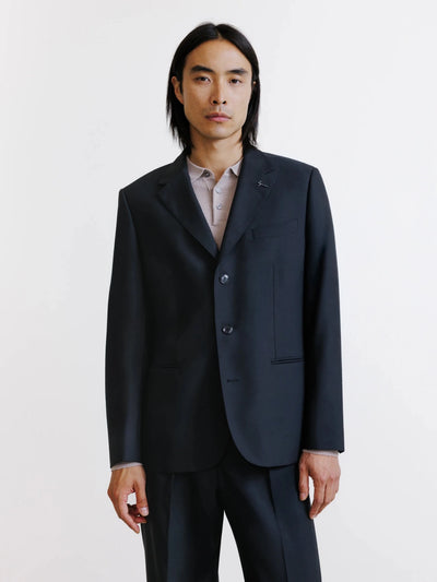 Veste en laine majoritaire noire - IZAC