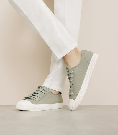 Chaussures baskets en toile kaki - IZAC