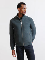 Khaki stand-up collar jacket