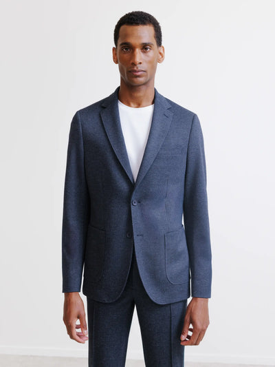 Veste ville en maille marine