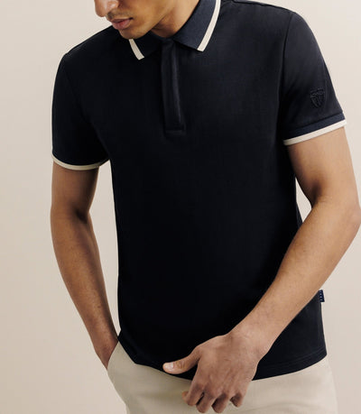 Polo zip noir - IZAC