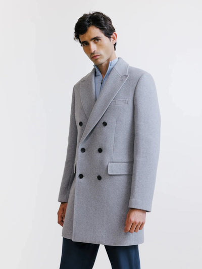Manteau croisé gris - IZAC