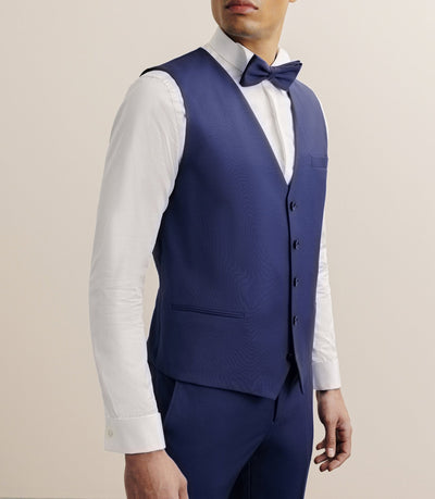 Gilet ville en laine majoritaire bleu - IZAC