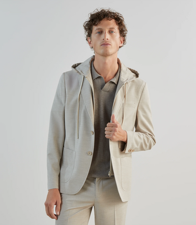 Veste ville avec parementure beige - IZAC