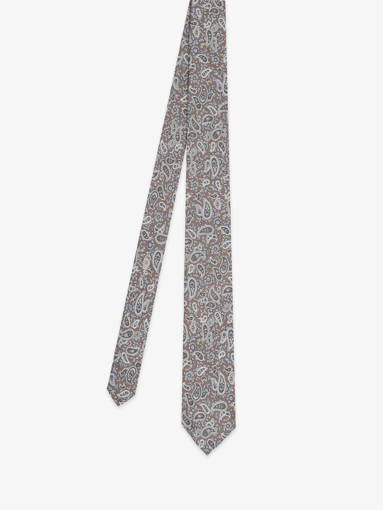 Cravate fantaisie marron - IZAC