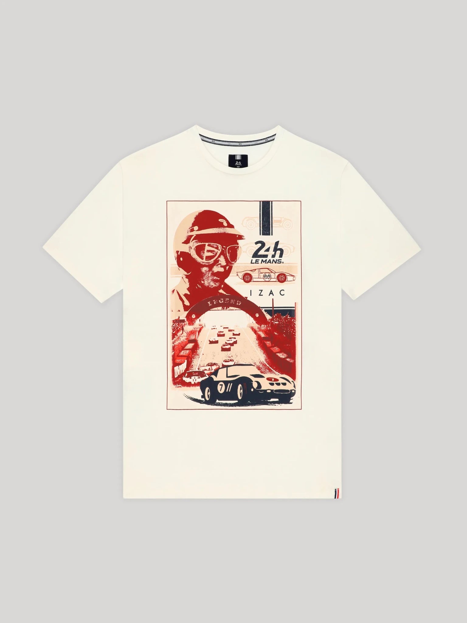 T-shirt col rond écru 24h Le Mans - IZAC