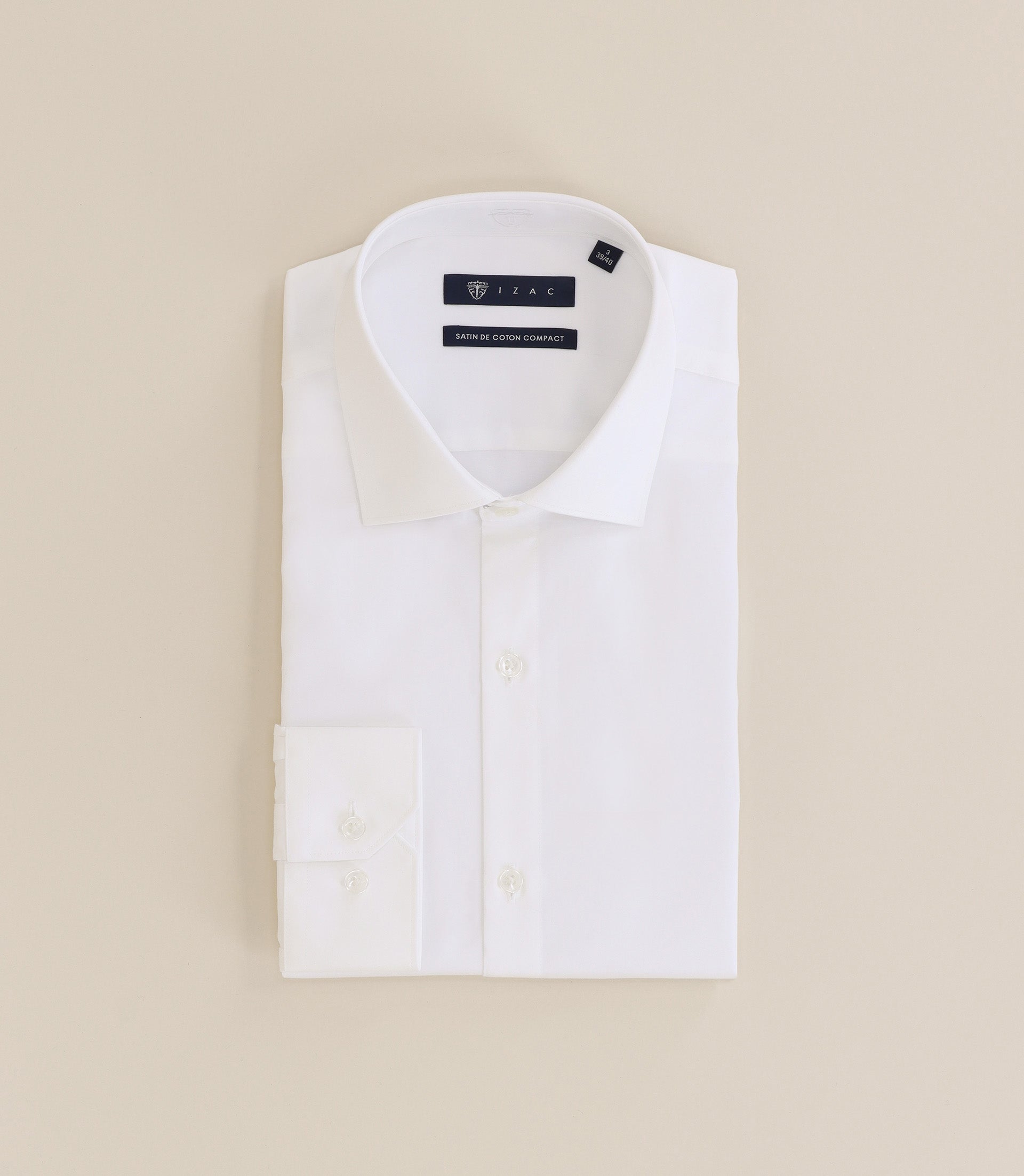 Chemise en satin de coton écru - IZAC