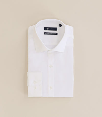 Chemise en satin de coton écru - IZAC