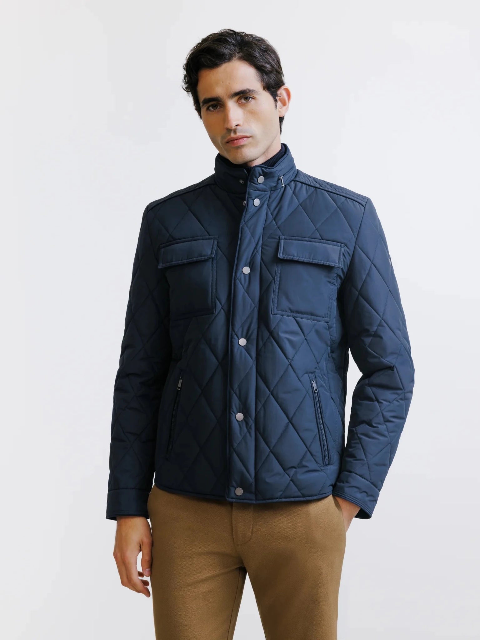 Blouson col montant marine - IZAC