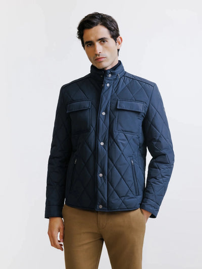 Blouson col montant marine - IZAC