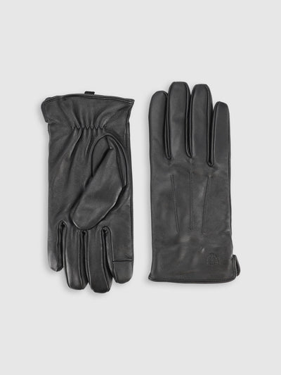 Gant en cuir noir