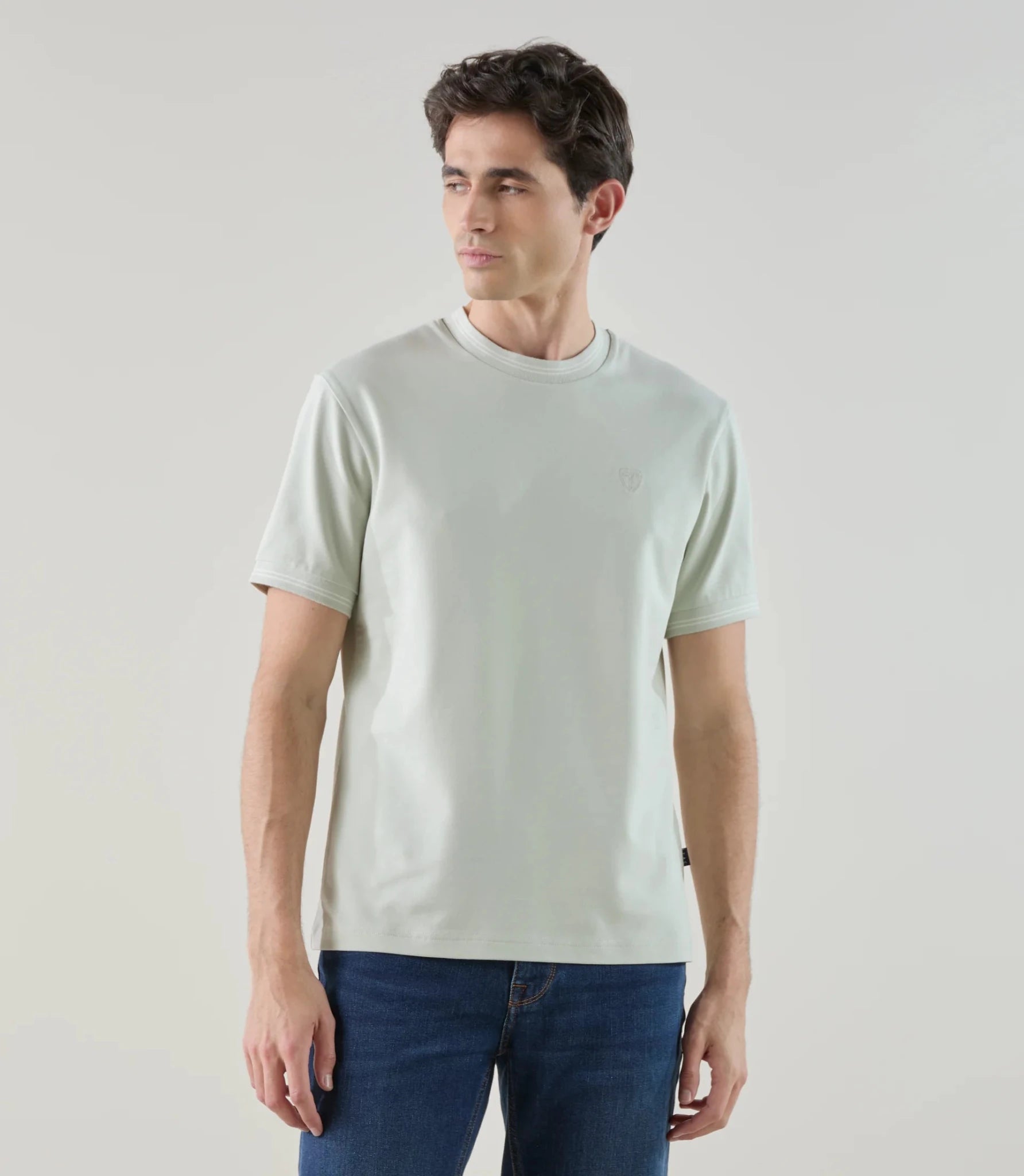 T-shirt à manches courtes vert clair - IZAC