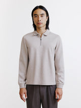 Polo zippé beige