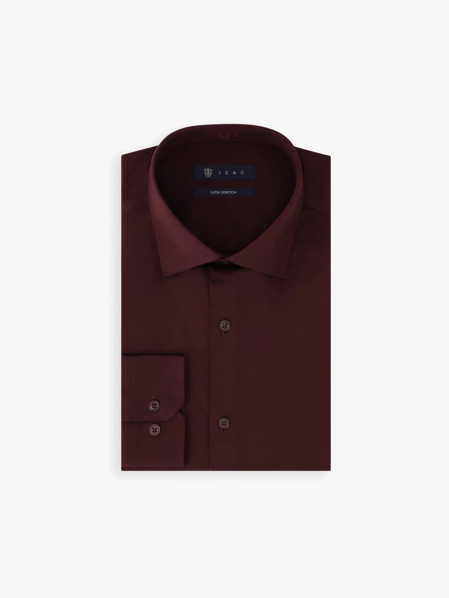 Chemise en satin de coton prune - IZAC