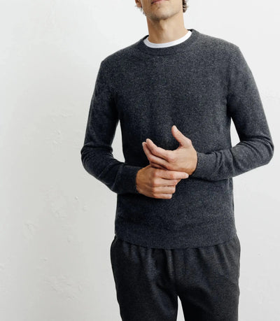 Pull col rond 100% cachemire anthracite - IZAC