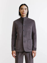 Veste col mao châtaigne - IZAC