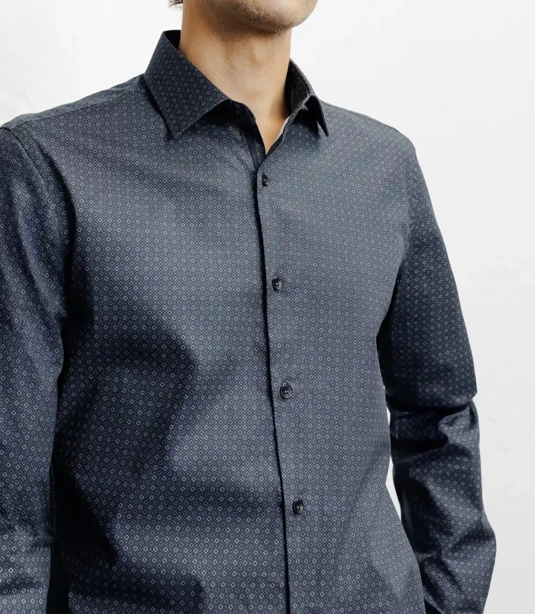 Chemise ville imprimée noire - IZAC