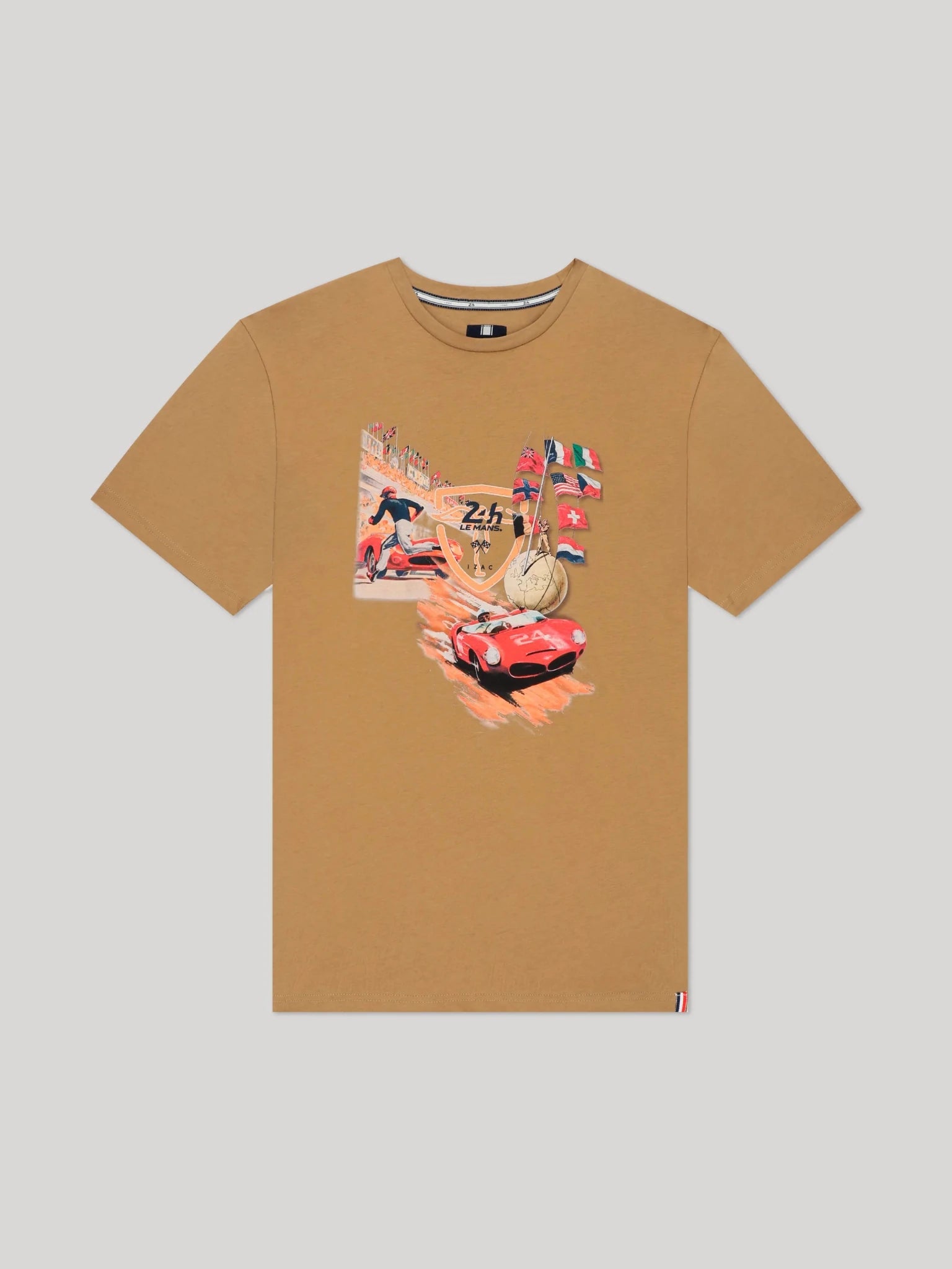 T-shirt col rond camel 24h Le Mans - IZAC