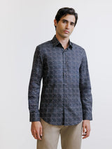 Chemise fantaisie marron
