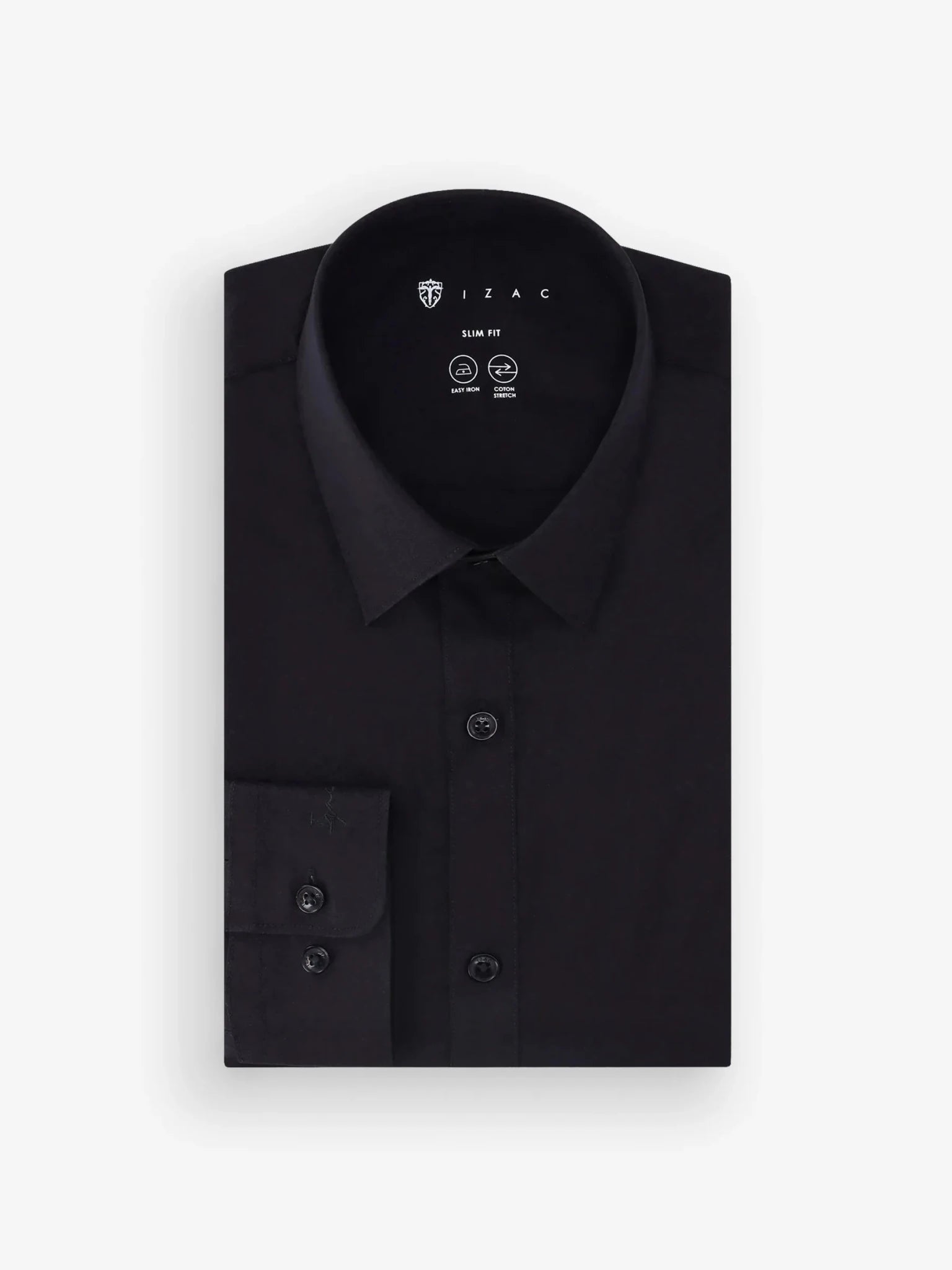 Chemise ville unie noire - IZAC
