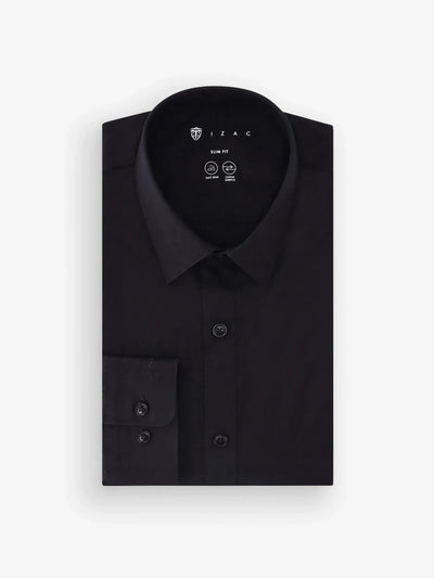 Chemise ville unie noire - IZAC