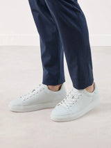 White leather sneakers